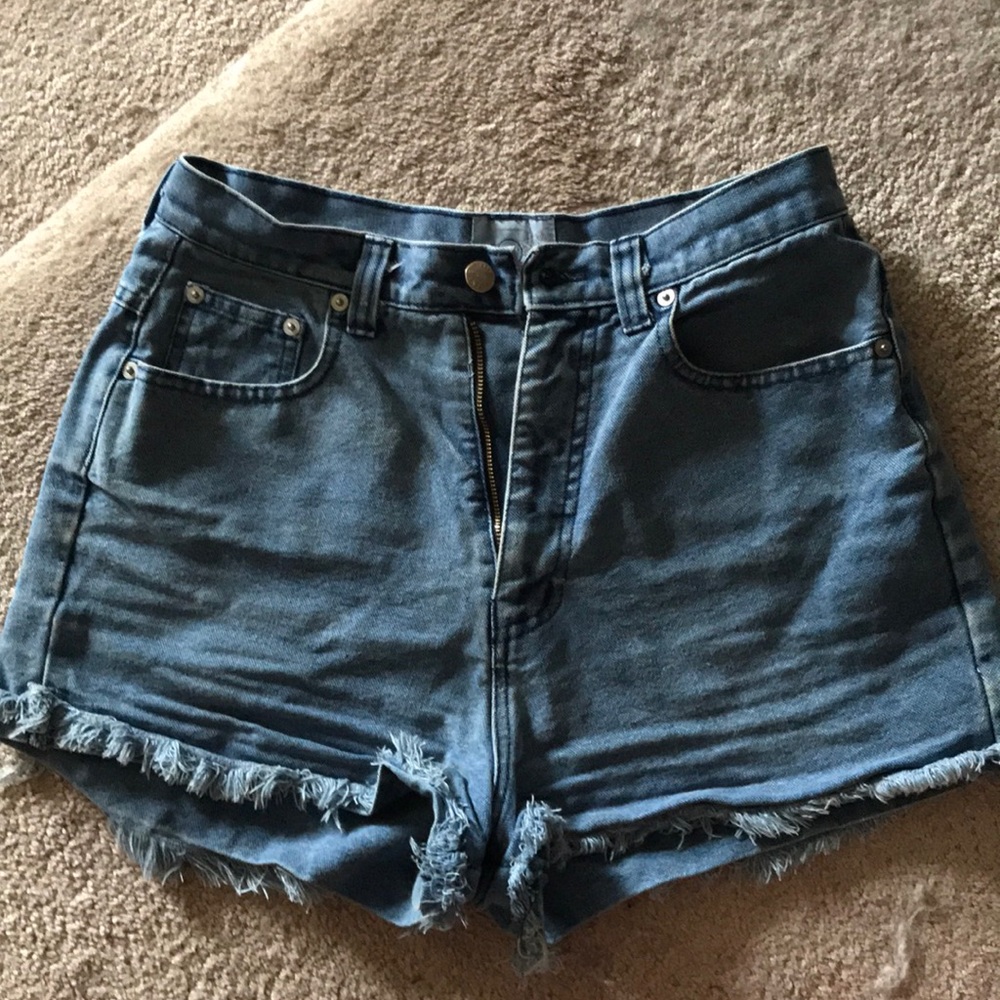 Thrifted high waisted denim shorts!